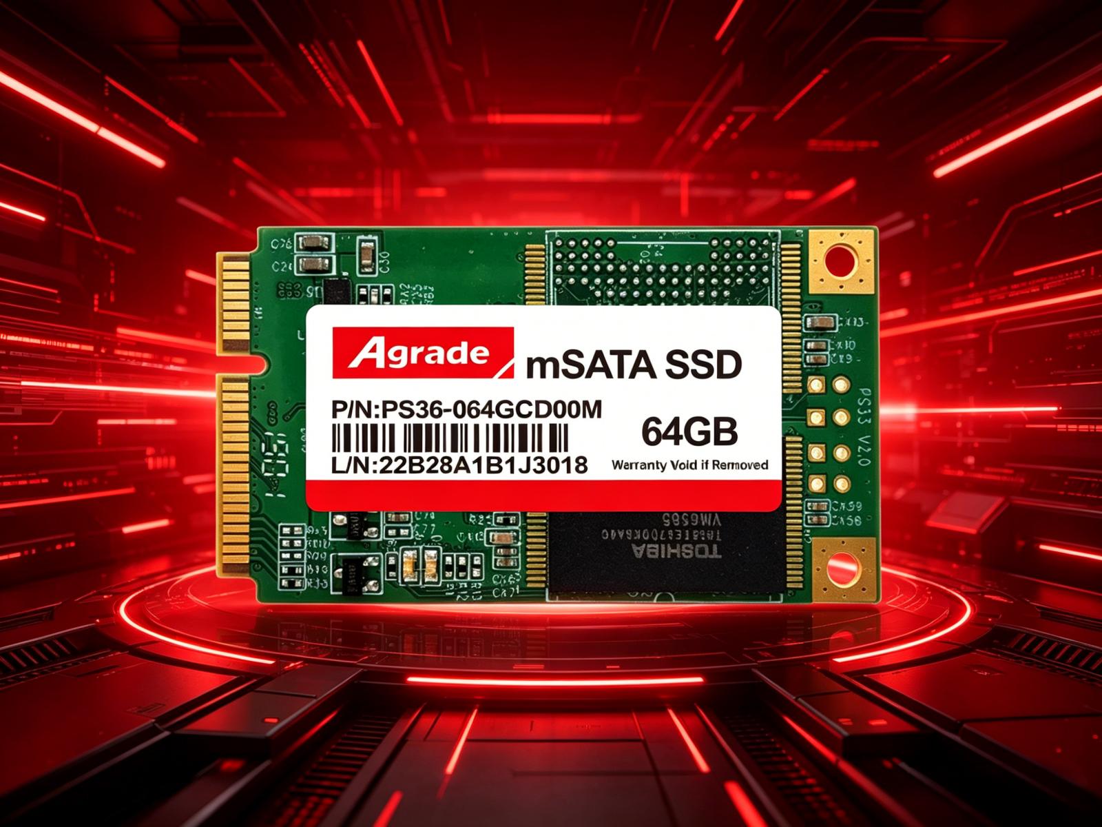 睿达存储PS36：Hi-Speed系列工业级mSATA SSD，高速与安全的双重保障